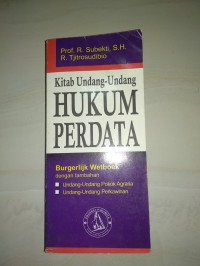 Image of Kitab undang-undang hukum perdata