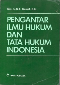 Image of Pengantar ilmu hukum dan tata hukum indonesia