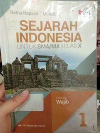 Image of Sejarah Indonesia SMA/MA KELAS X